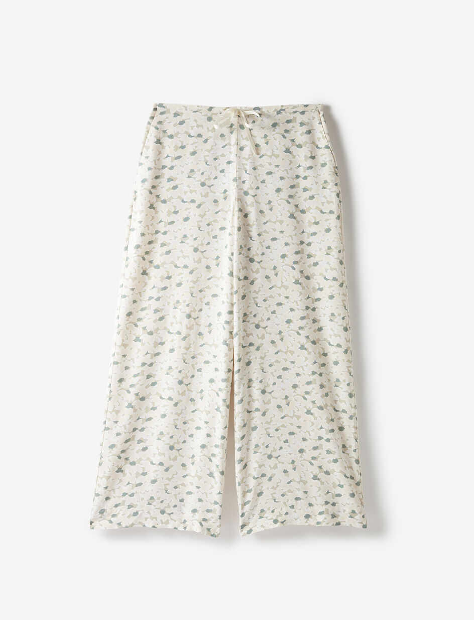 Pantalon large - mélodie vert sauge