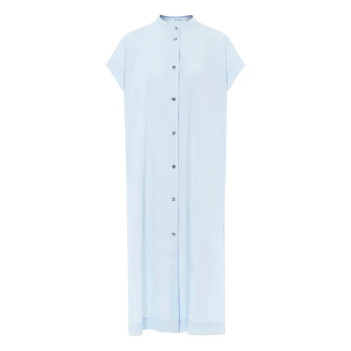 Pomandère Robe Chemise Popeline de Coton | Bleu ciel