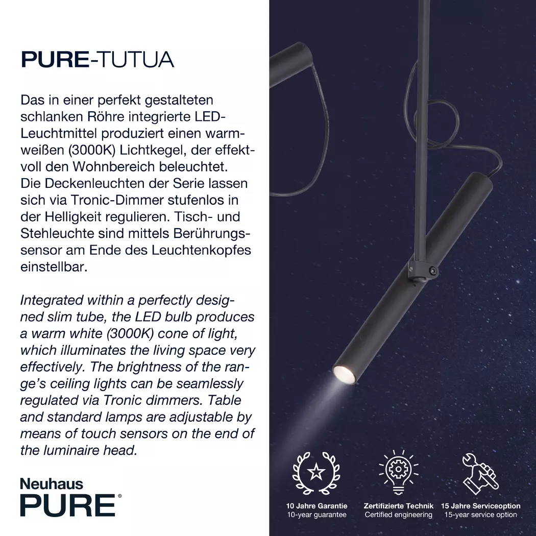LED-Stehlampe Pure Tutua