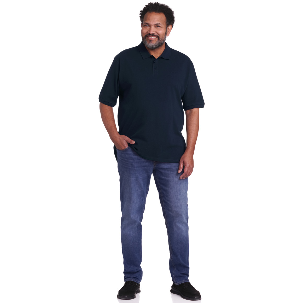 VanVaan Herren Poloshirt in Piqué-Qualität dunkelblau