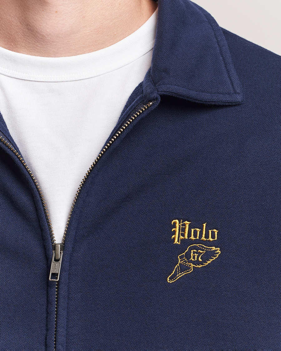Polo Ralph Lauren Loopback Terry Full Zip Sweater Cruise Navy