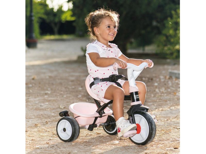 Smoby Dreirad Baby Driver Rosa 3-in-1 Dreirad mit Sicherheitsfunktionen