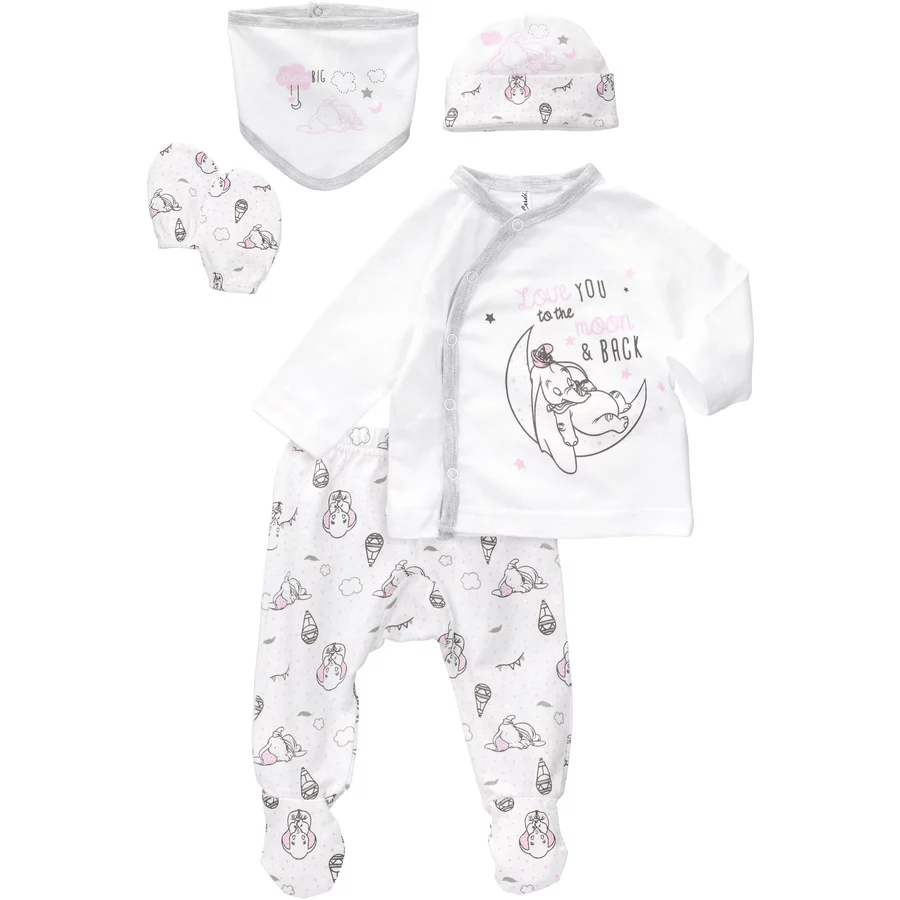 5tlg Set Baby Sweets meets  weiß grau