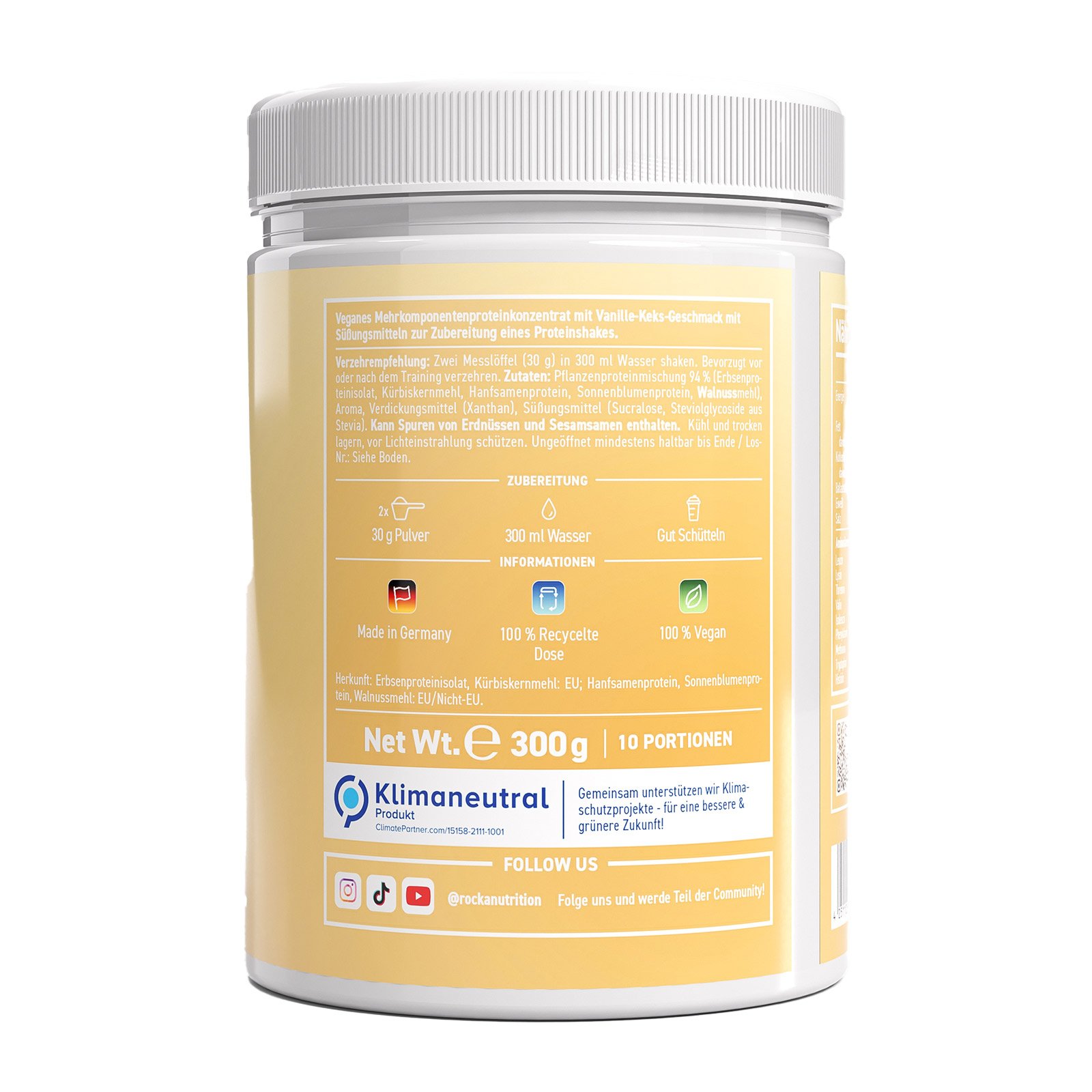 Rocka No Whey Vanilla Cookie Protein