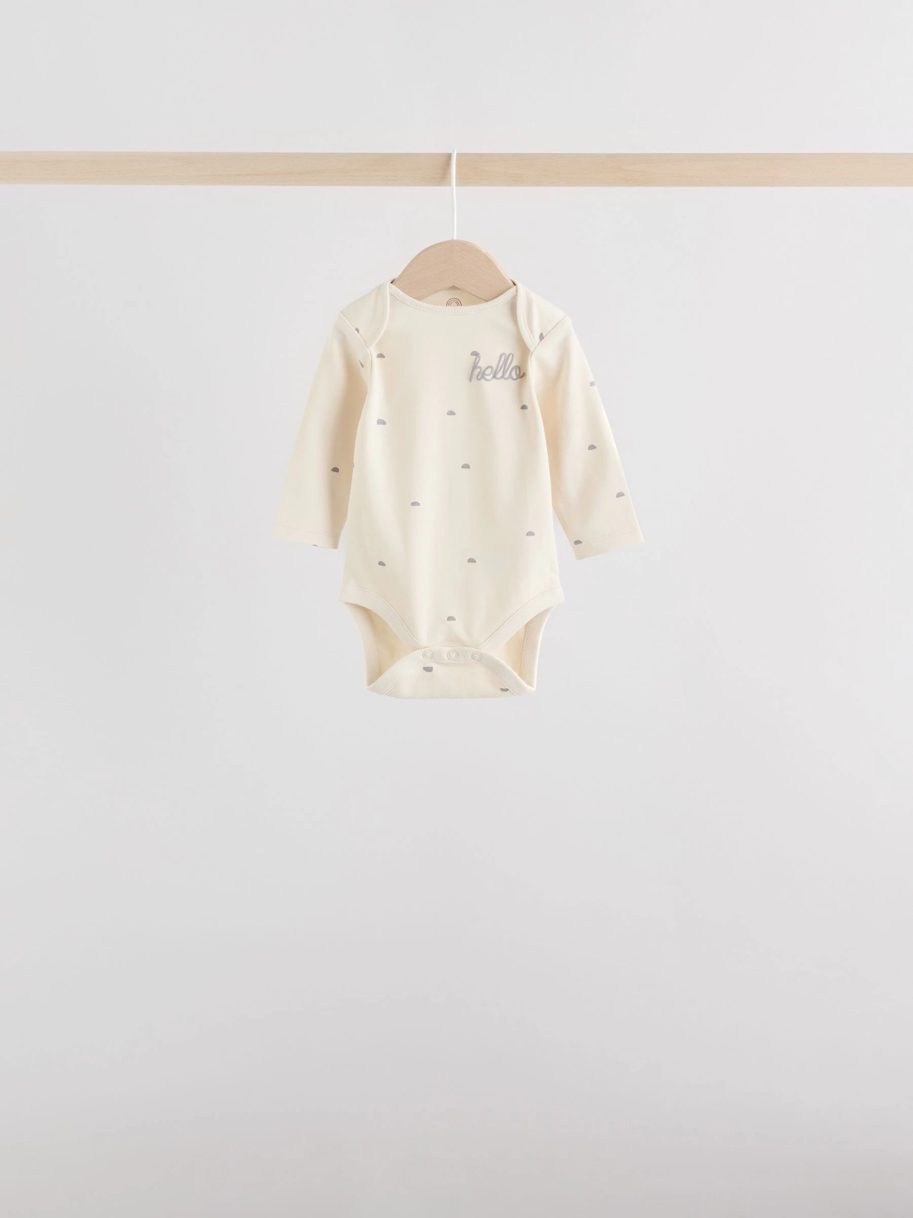 Monochroom - Set van 5 rompers met lange mouwen