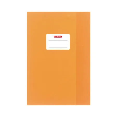 Herlitz Heftumschläge mit Baststruktur, DIN A5, orange, 10 Stück