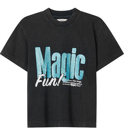 Mads Nørgaard T-Shirt - Tristi - Schwarz/Blau m. Glitzer