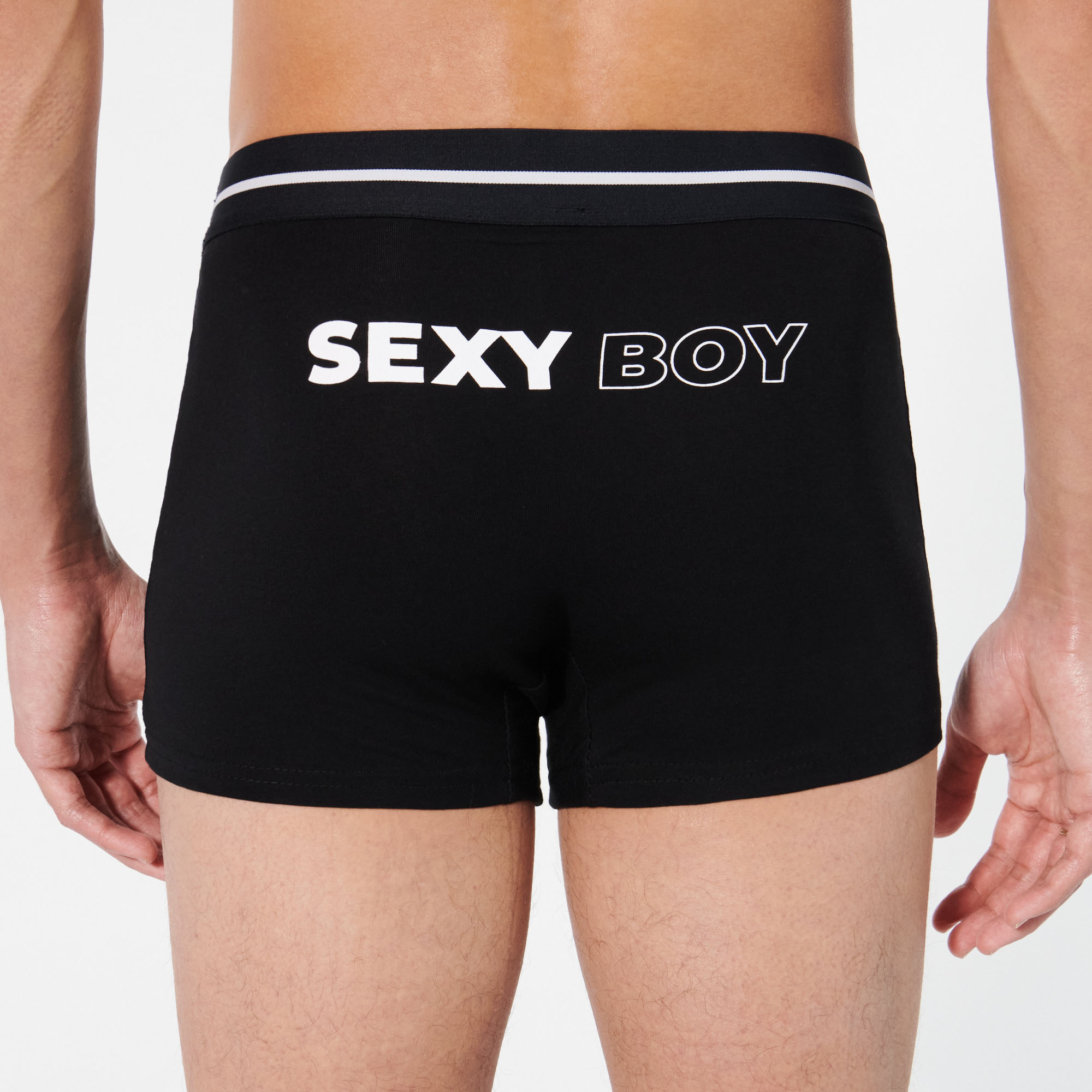 Boxer à message en coton