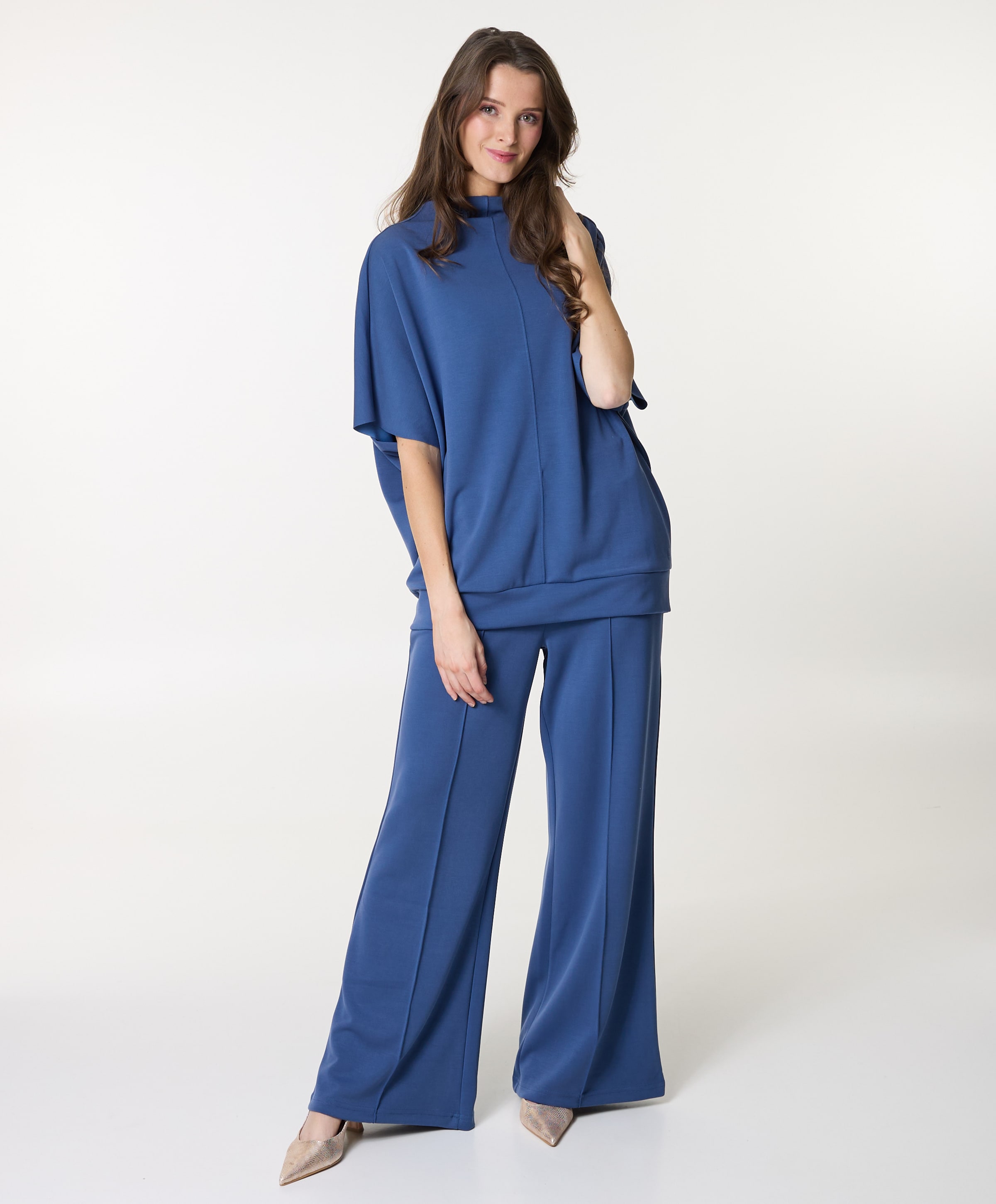 Aimée the Label dames broek blauw