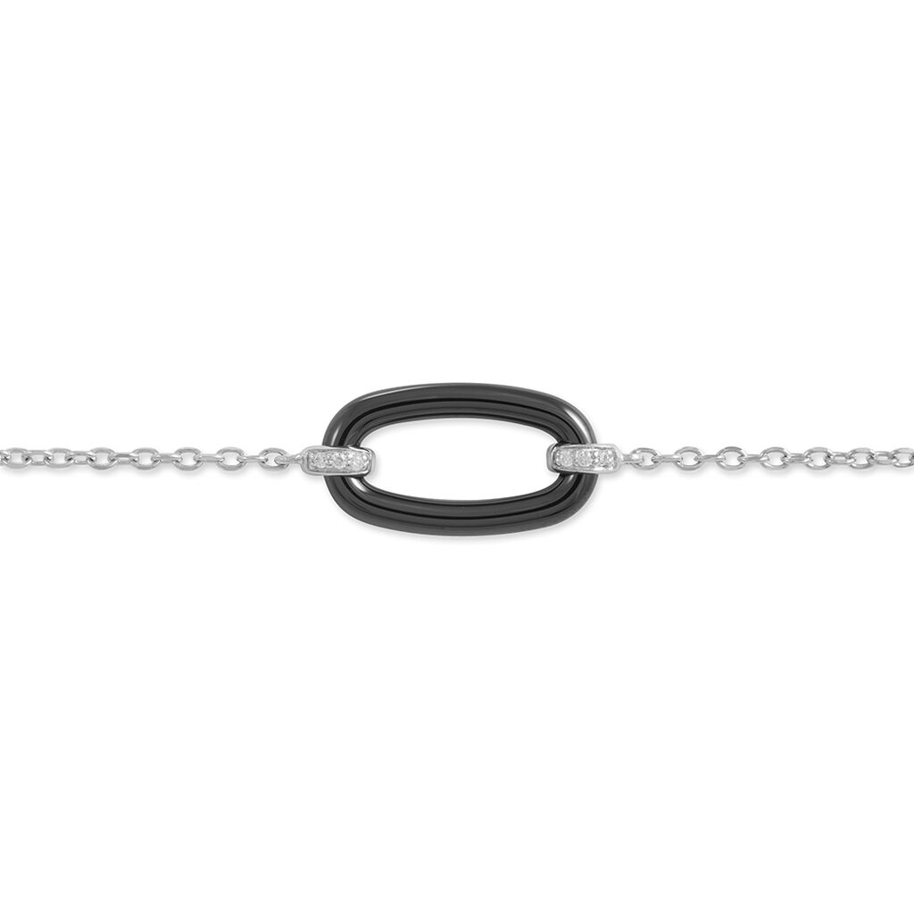Bracelet Greta Argent Blanc Céramique Et Oxyde De Zirconium