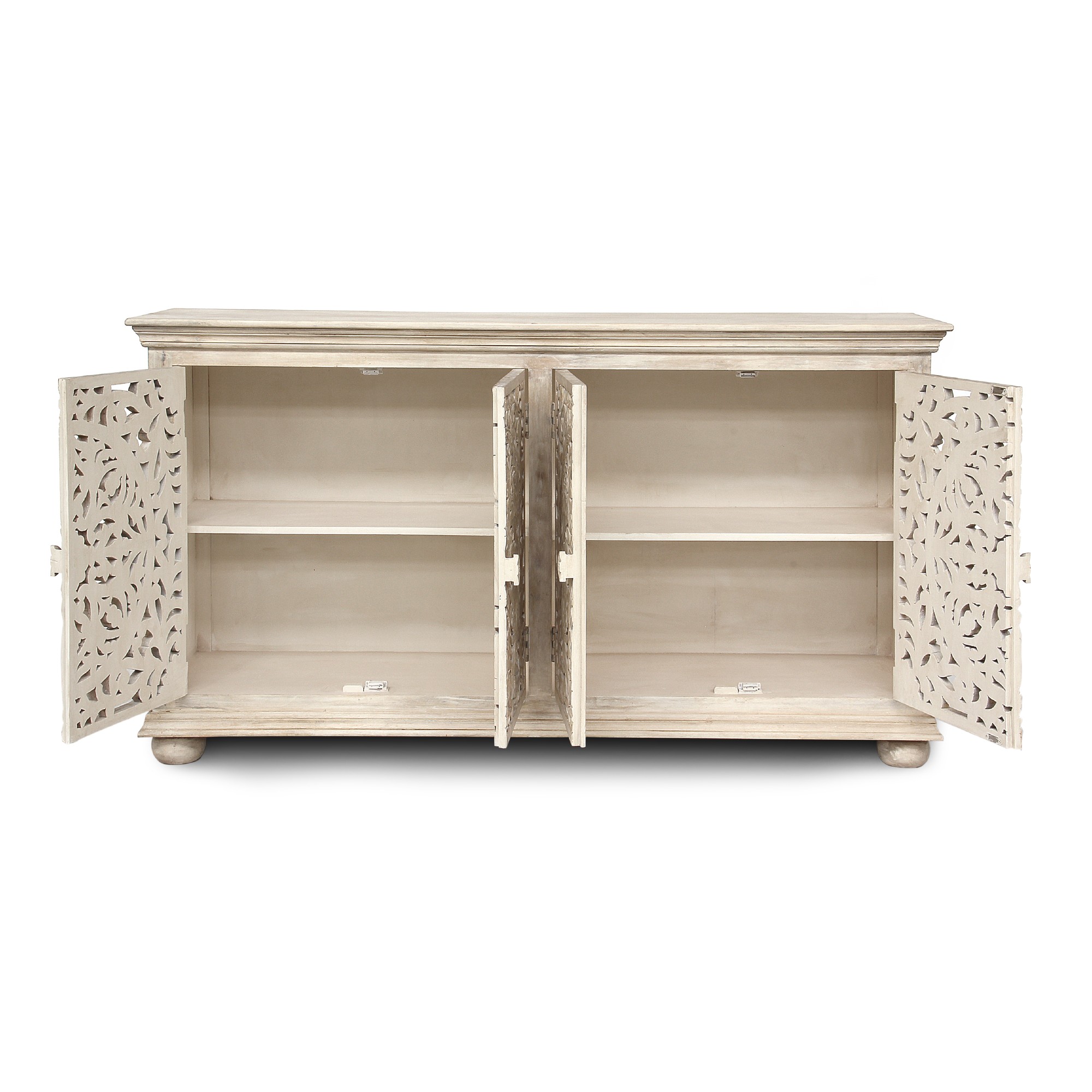 Sideboard 'Bholi', weiß, T 43 cm, B 178 cm, H 98 cm von fischer's lagerhaus
