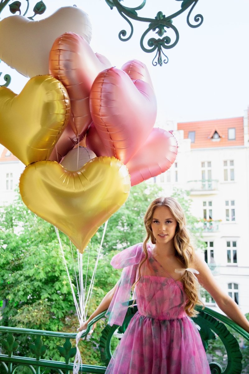 Hart Helium Ballon Goud Leeg 75cm