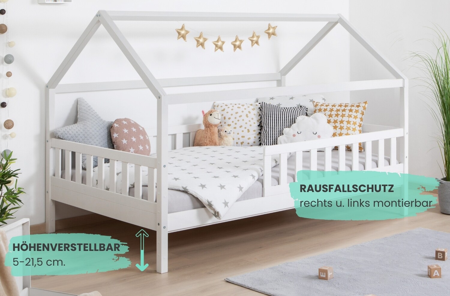 TiCAA Kinderbett Hausbett 