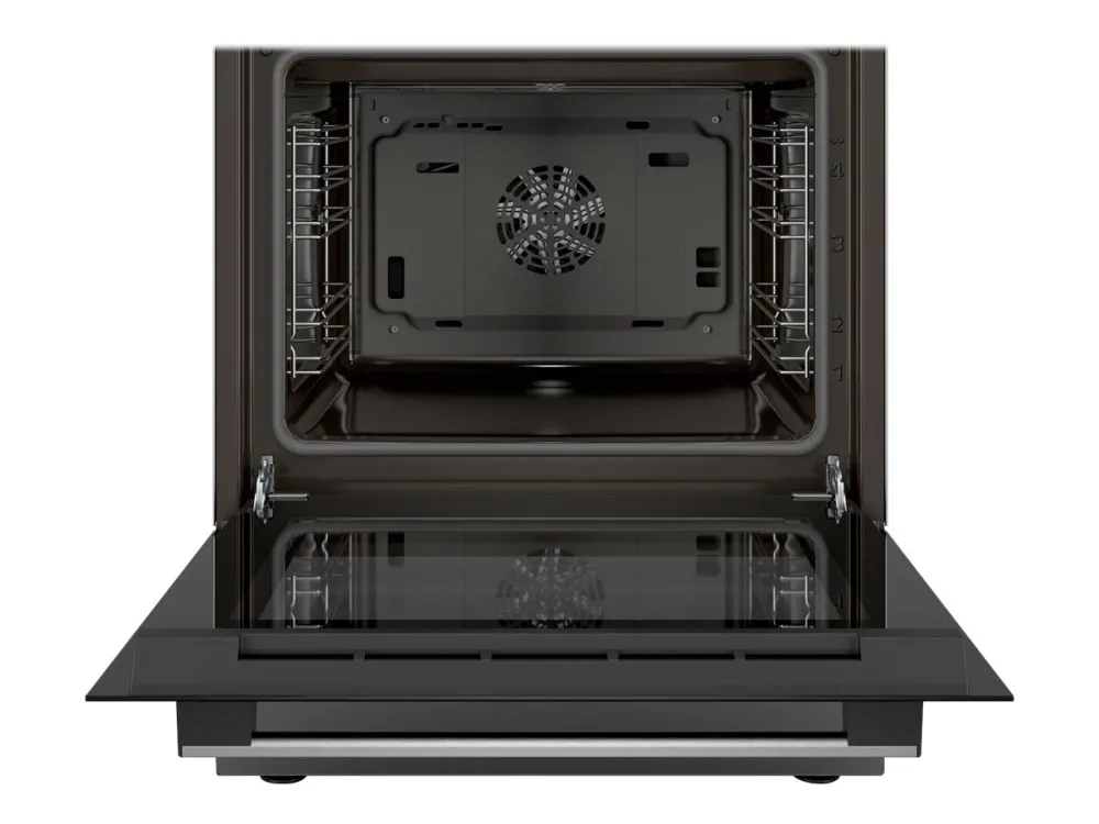 Bosch Serie | 4 HKN31A050U - Komfur - fritstående - bredde: 60 cm - dybde: 60 cm - højde: 90 cm - med selv-rengøring - stål
