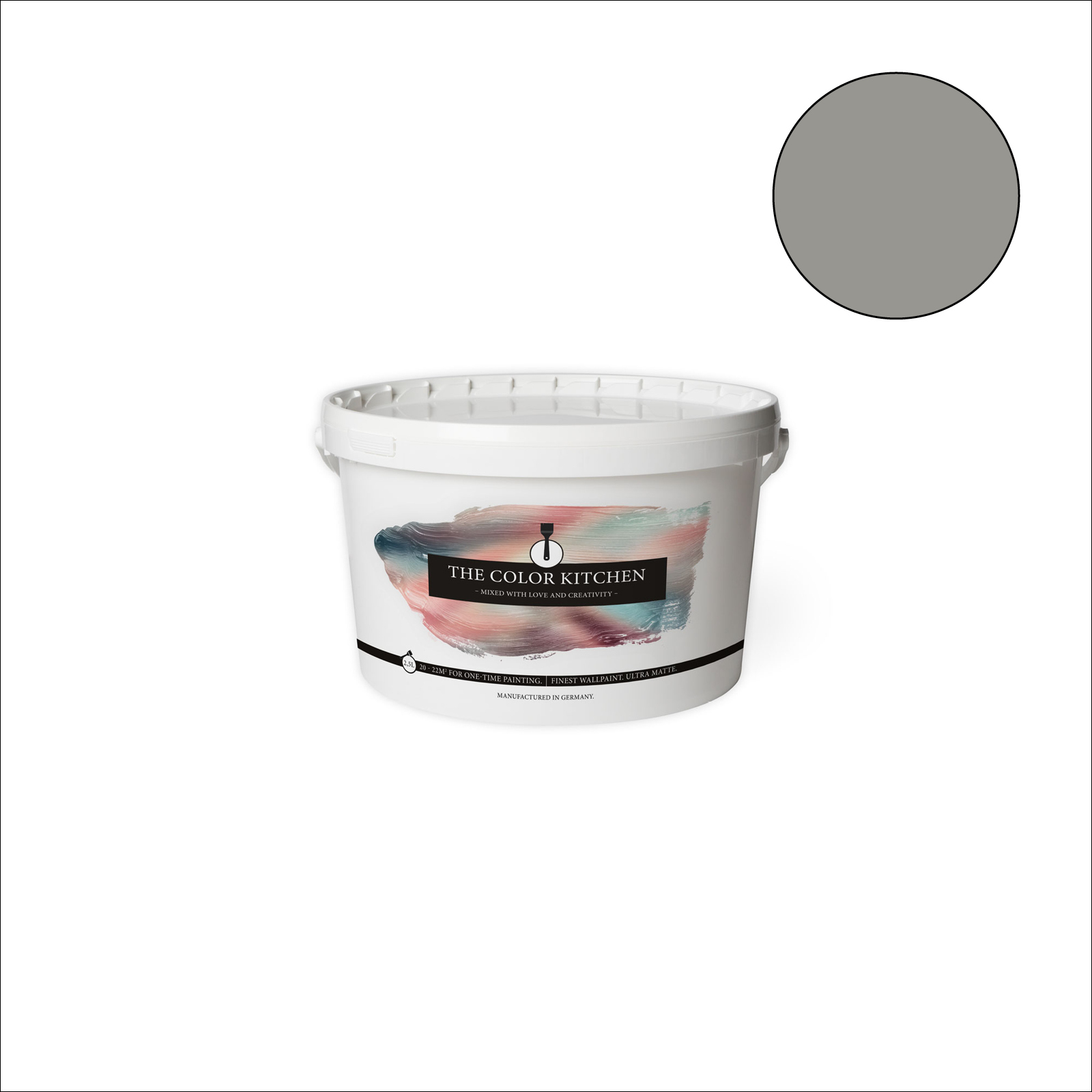 The Color Kitchen Wandfarbe Miraculous Mackerel - grau matt - 2,5 Liter