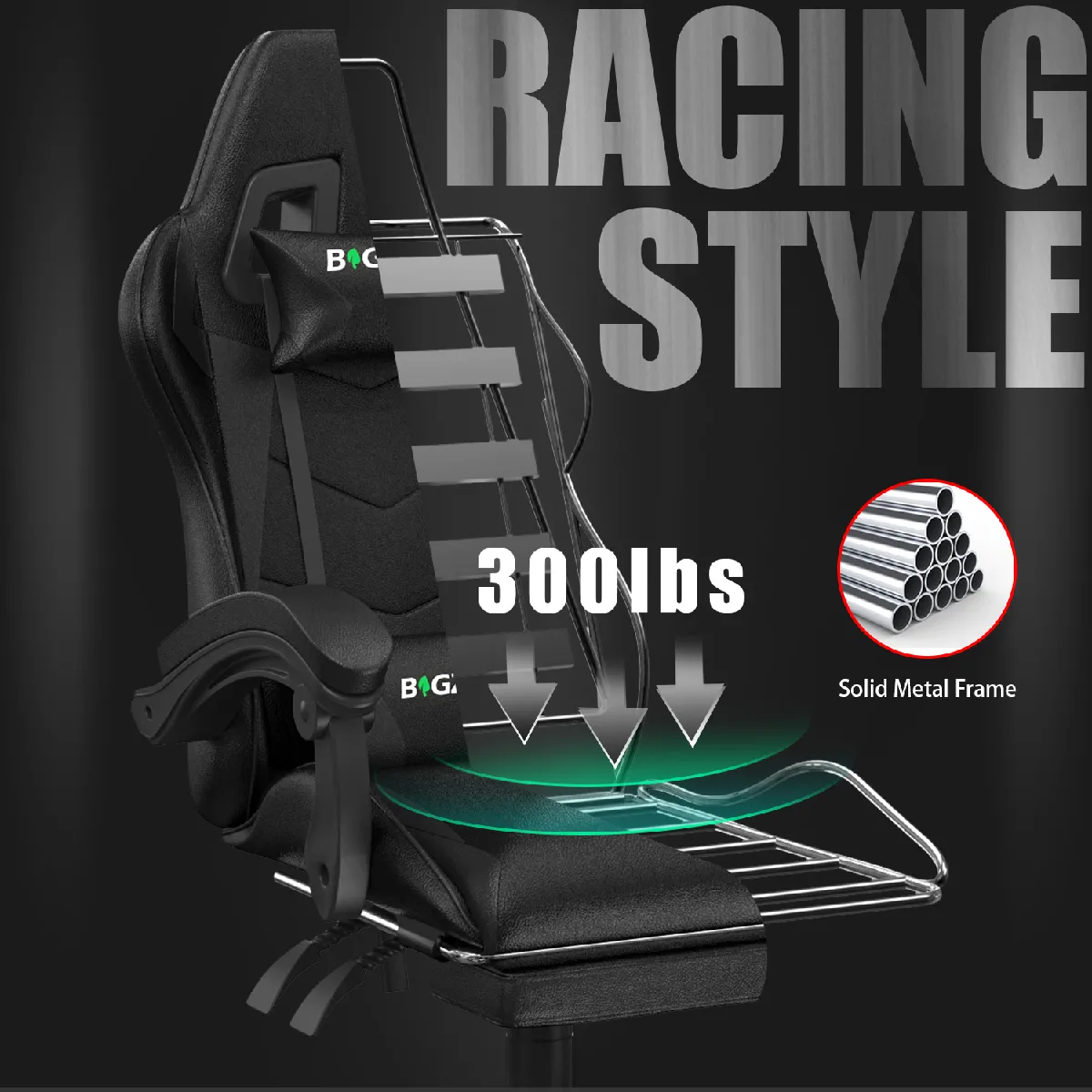 Rattantree Chaise de gaming - Noir