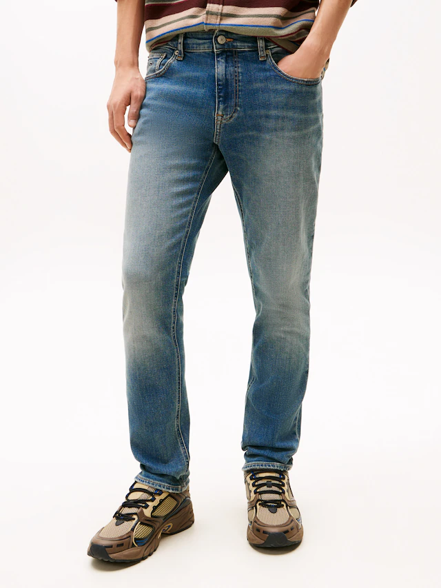 Tommy Jeans Slim-fit-Jeans »Scanton Slim«, Slim‑Fit‑Jeans mit mittlerer Leibhöhe, 5‑Pocket‑Design