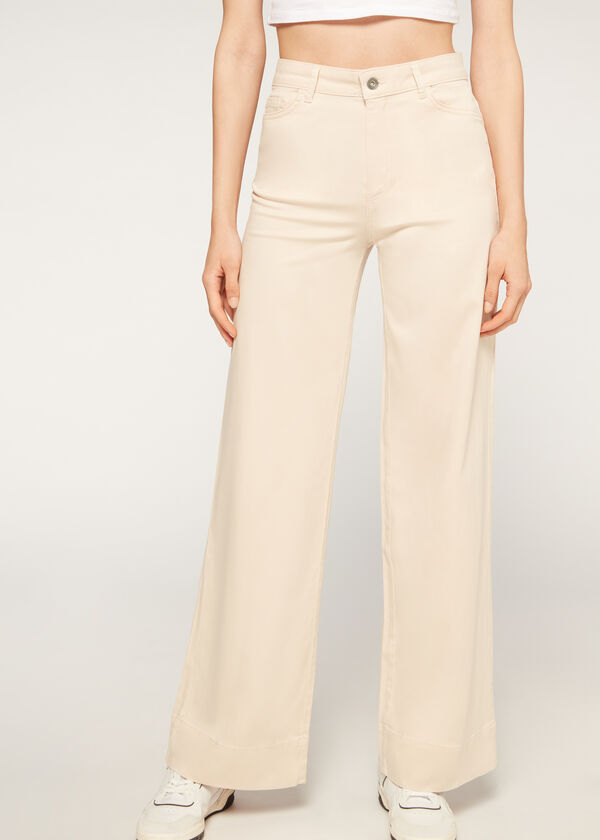 Calça jeans Eco Palazzo