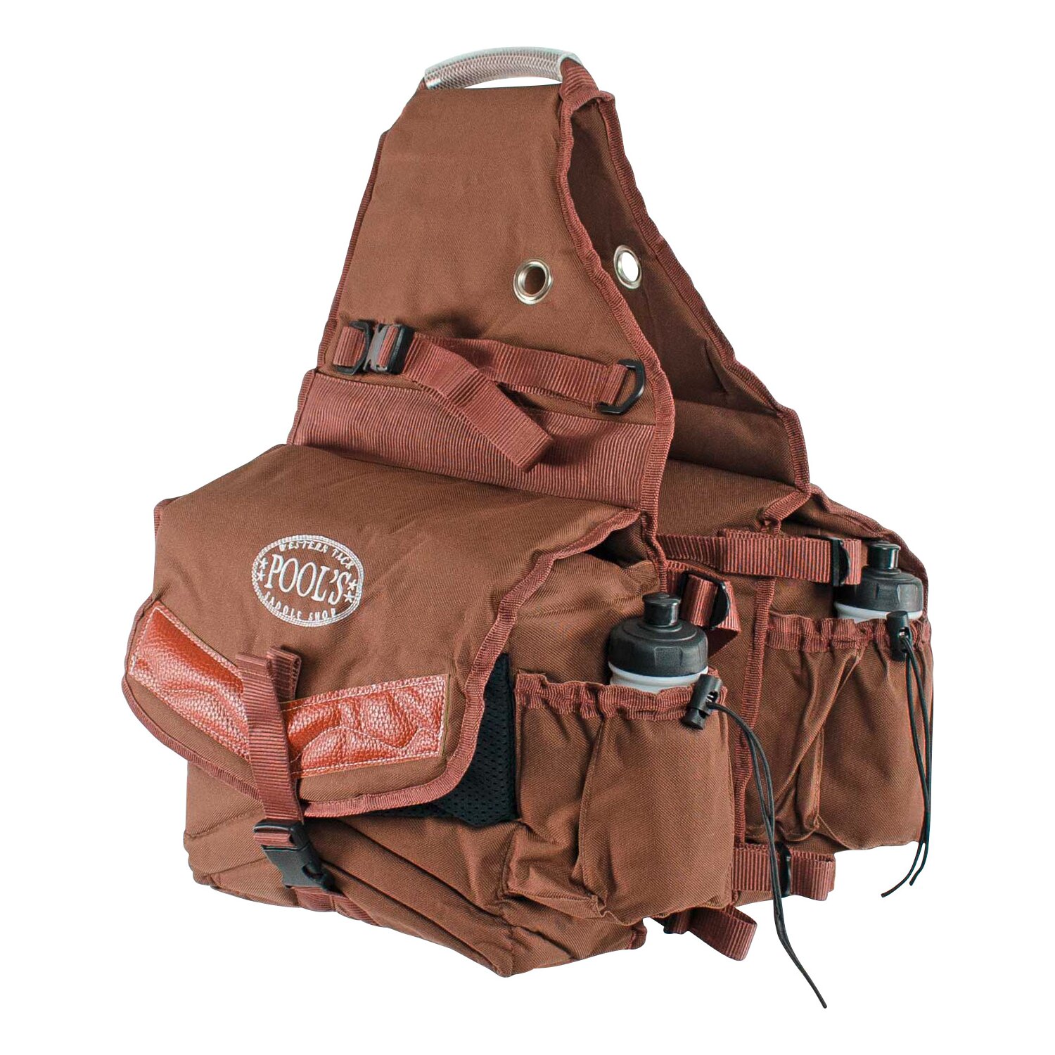 POOL'S Deluxe-Satteltasche  - dark brown - uni