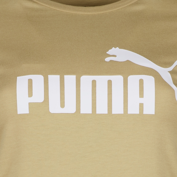 Puma Essentials Big Logo dames sport T-shirt beige