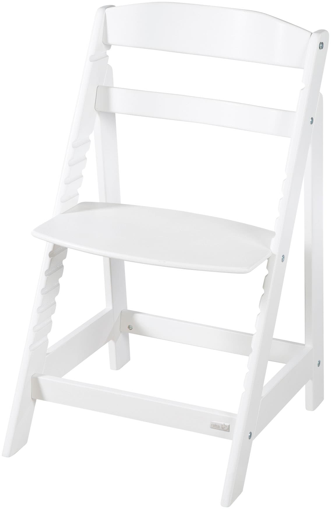 roba® Hochstuhl »Treppenhochstuhl 2-in-1 Set Born Up weiss« () mit Neugeborenen-Aufsatz, Greyish gesteppt