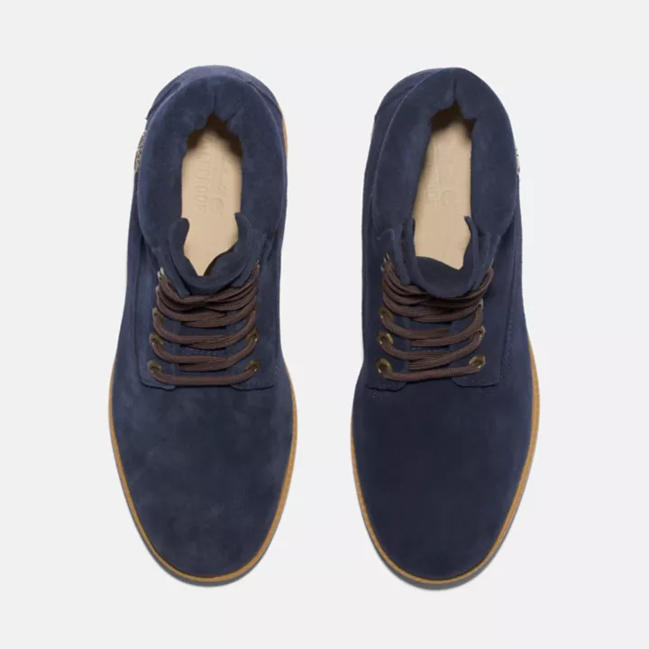 Timberland C.F. Stead Indigo Suede Heritage 6-Inch Boot pour homme en bleu foncé