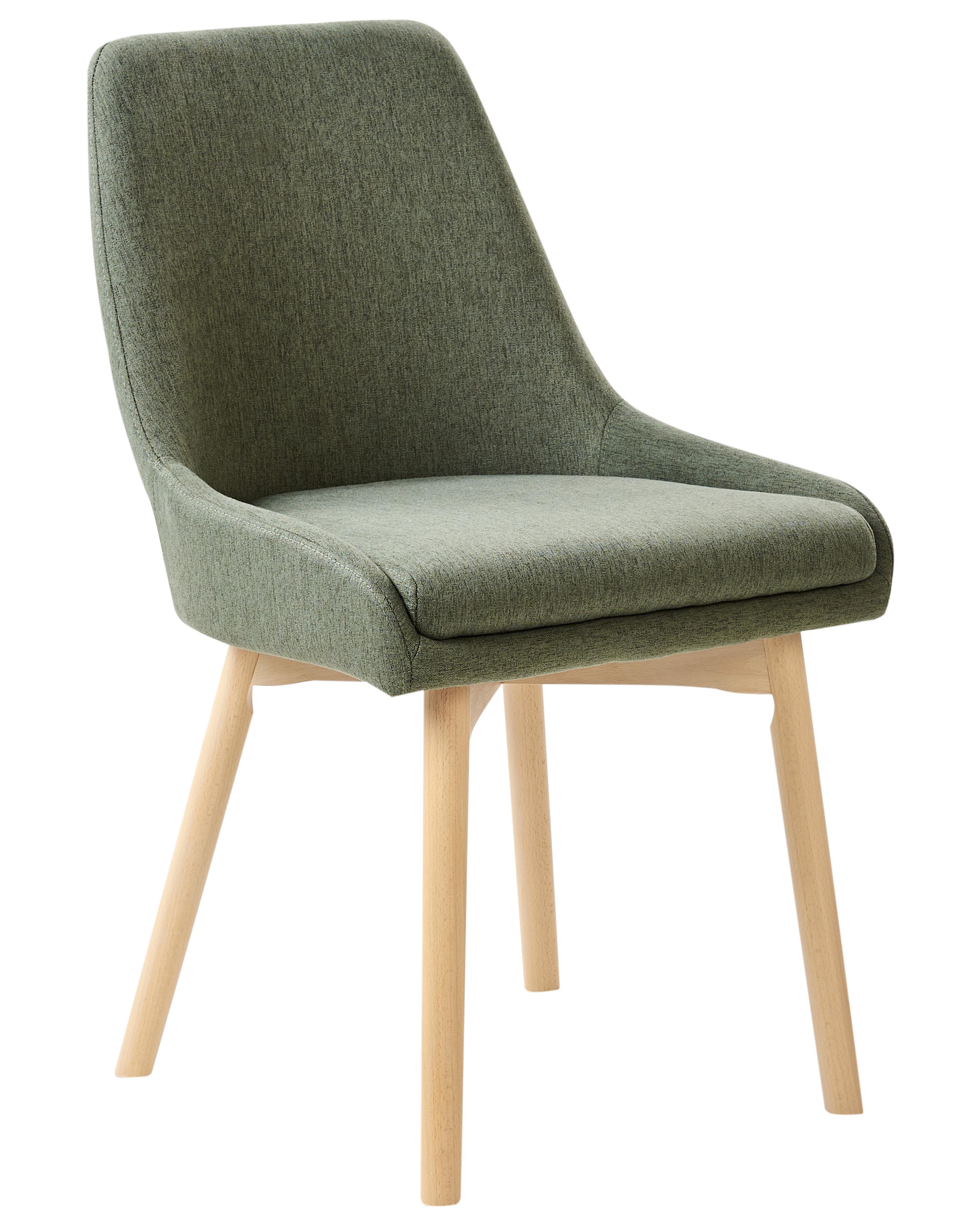 Set van 2 eetkamerstoelen MELFORT Stof Donkergroen