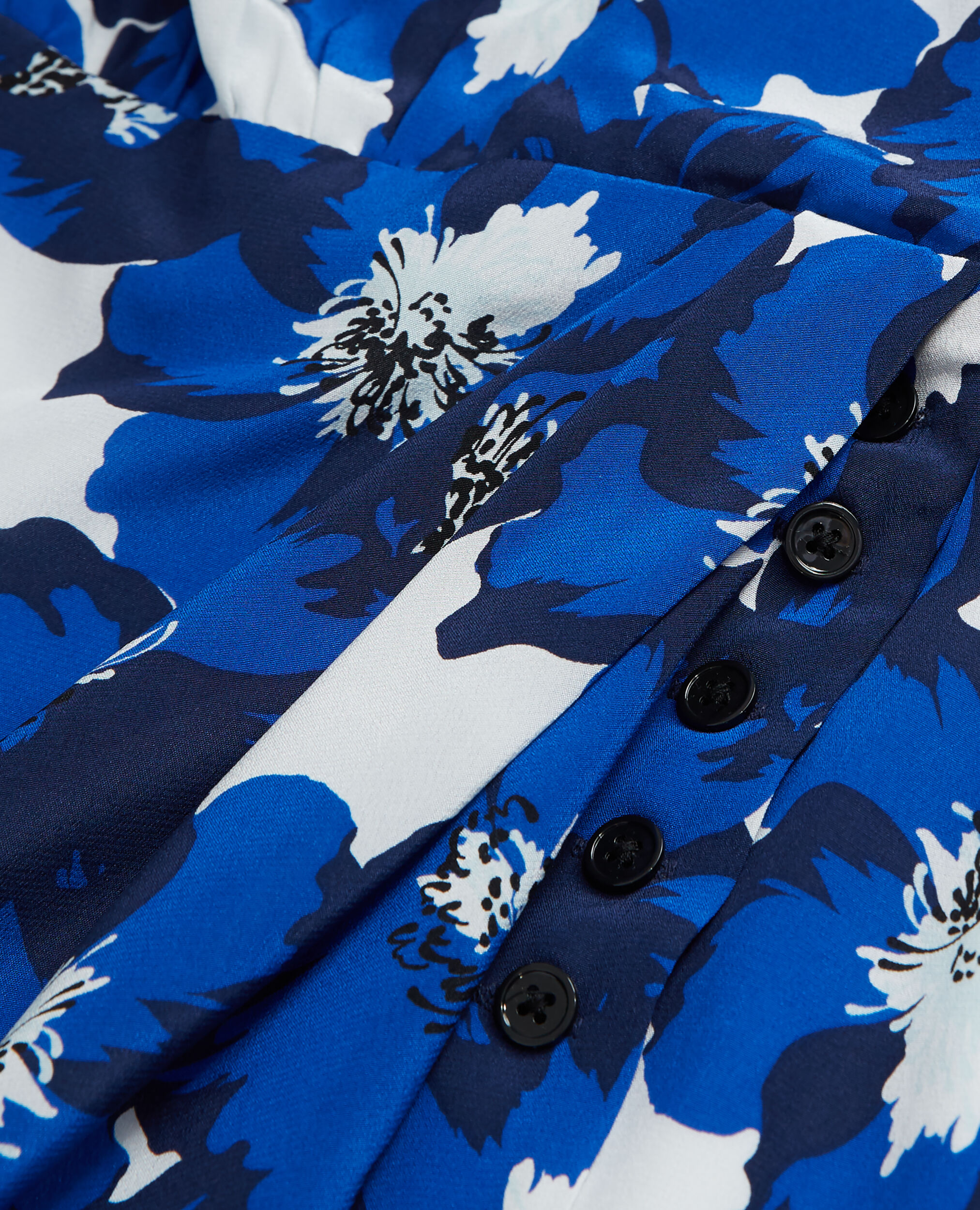 Robe portefeuille courte imprimée en soie