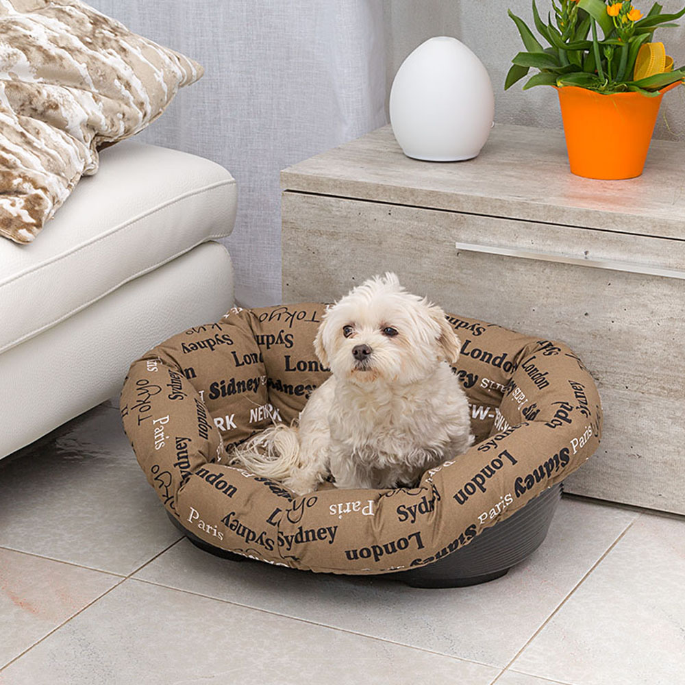 Ferplast coussin pour panier chien et chat sofa' 4, en coton, matelas coussin rembourré pour lit pour chien et chat d'intérieur,