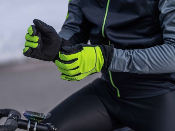 Rogelli Essential Vinterhandsker, Fluor