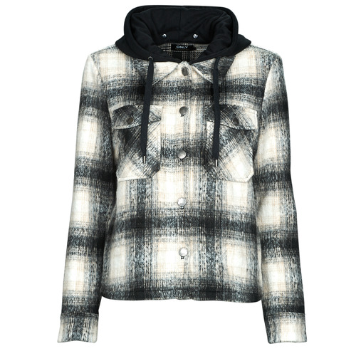 Only - ONLLOU SWEAT MIX JACKET CC OTW - Noir / Blanc