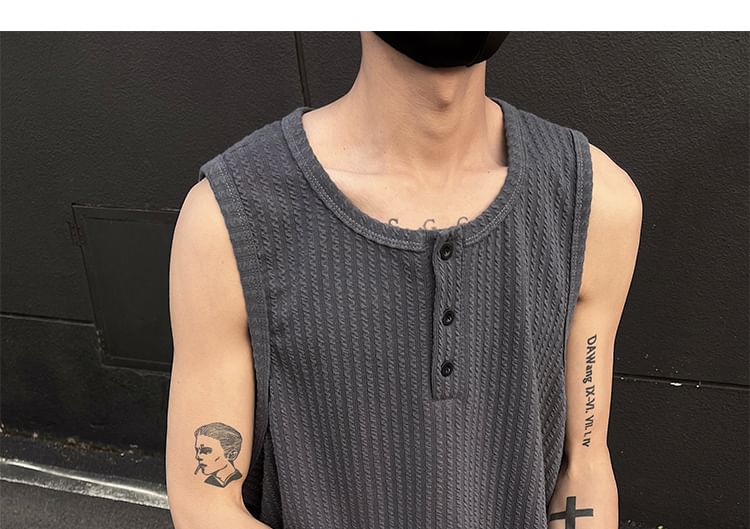 Freehop - Henley Plain Tanktop