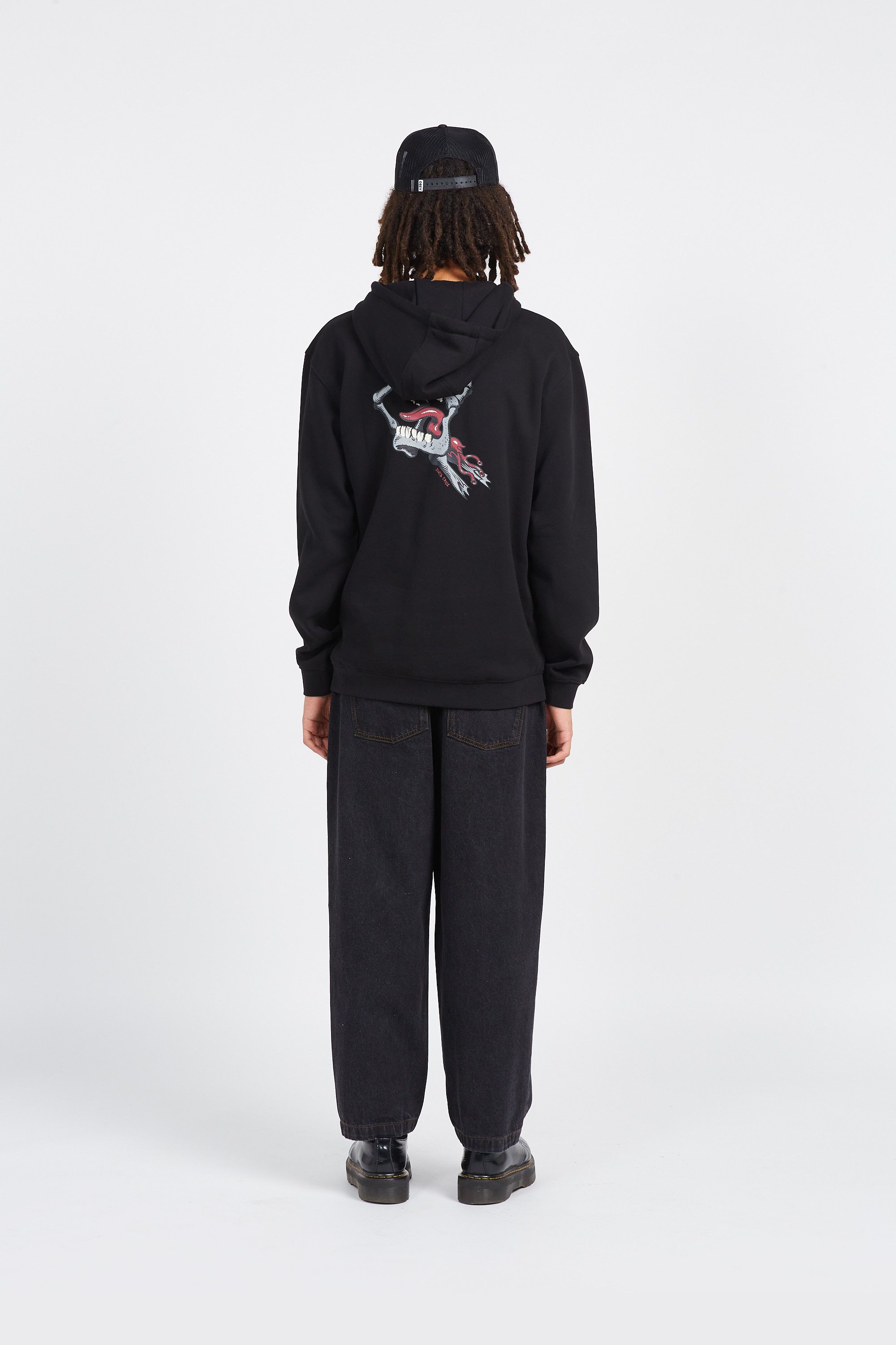 SANTA CRUZ Hoodie Bone Hand Cruz Hood Noir