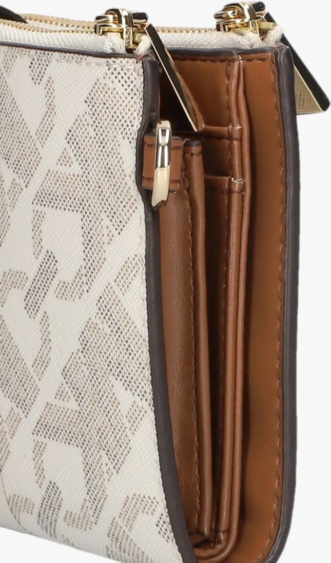 MICHAEL KORS beige michael kors portemonnee dblzp wristlet