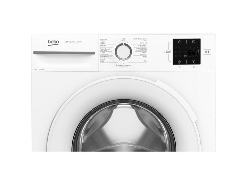 Beko Waschmaschine WM105 Links Frontloader mit Beladungskapazität von 9 kg