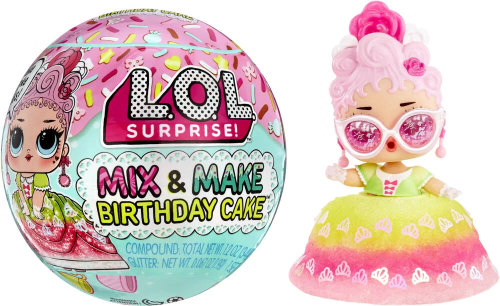 LOL SURPRISE - MIX ET MAKE BIRTHDAY CAKE   MINI POUPEE 7.5CM