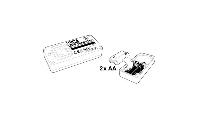 K&K M8700 Ultraschall-Marderabwehrgerät batteriebetrieben