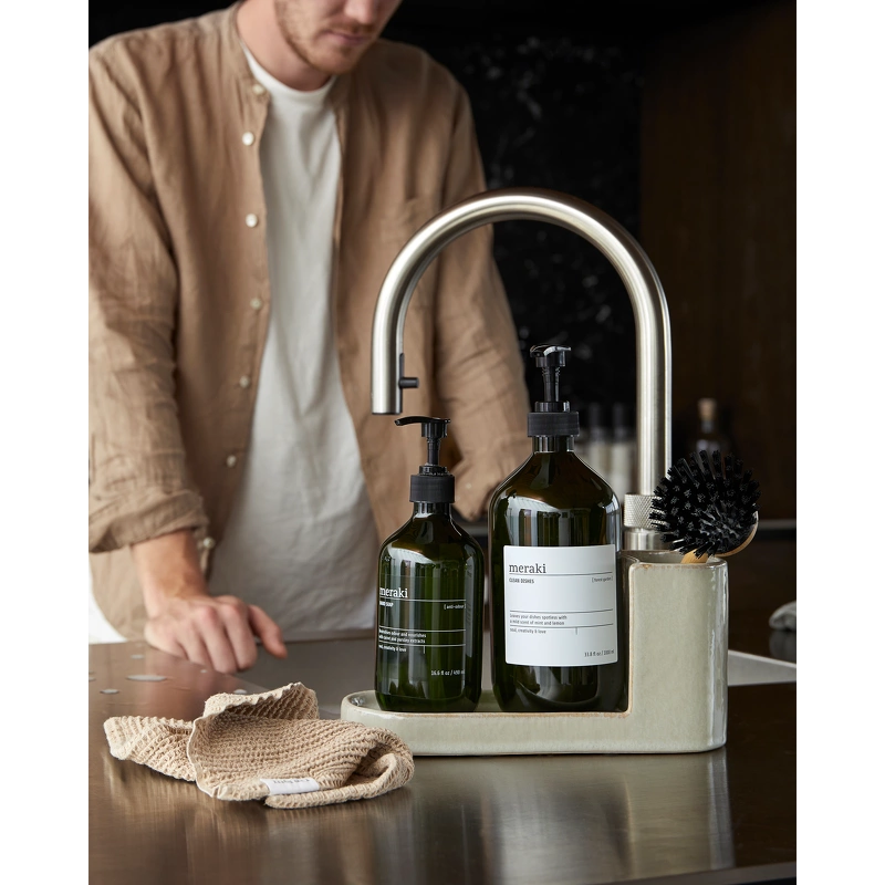 Meraki Brush And Soap Holder Datura Medium - Shellish Grey