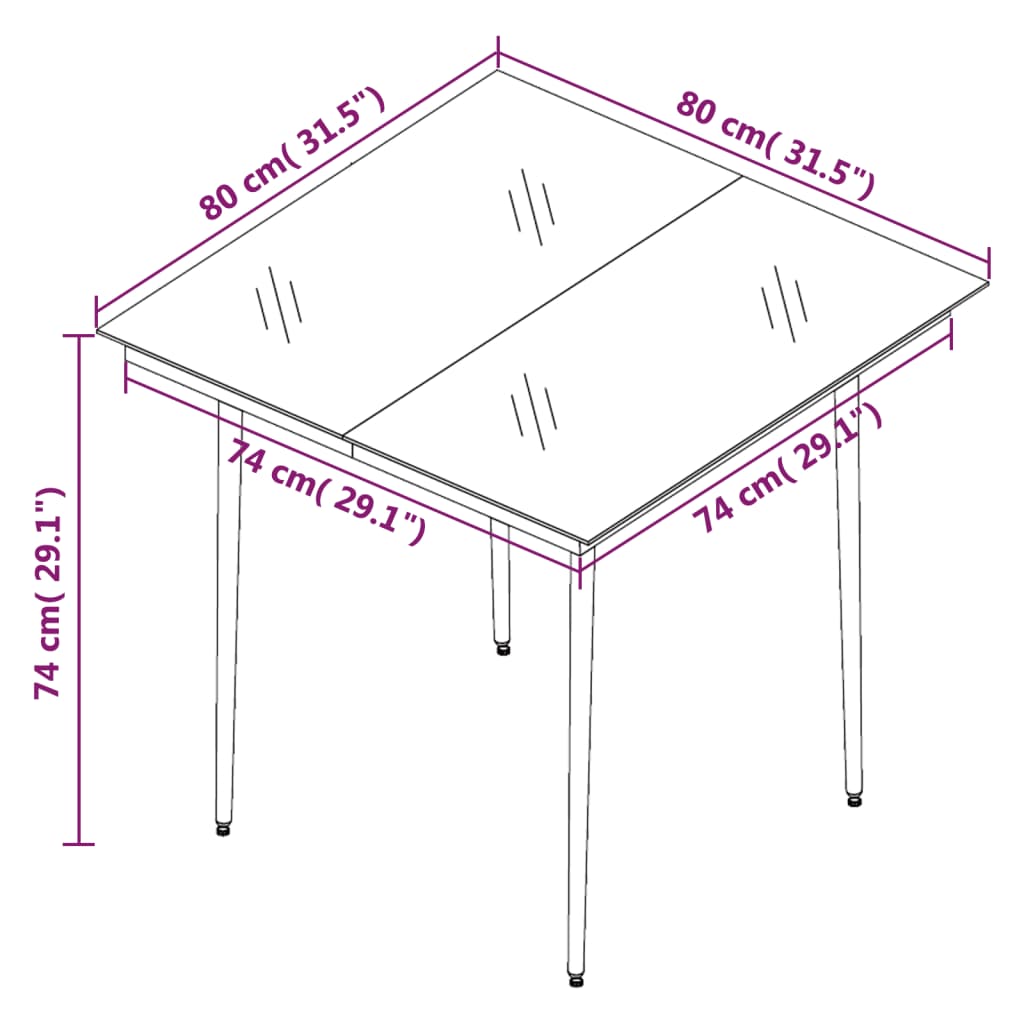 Mobilier à dîner de jardin coussins 3 pièces résine tressée verre