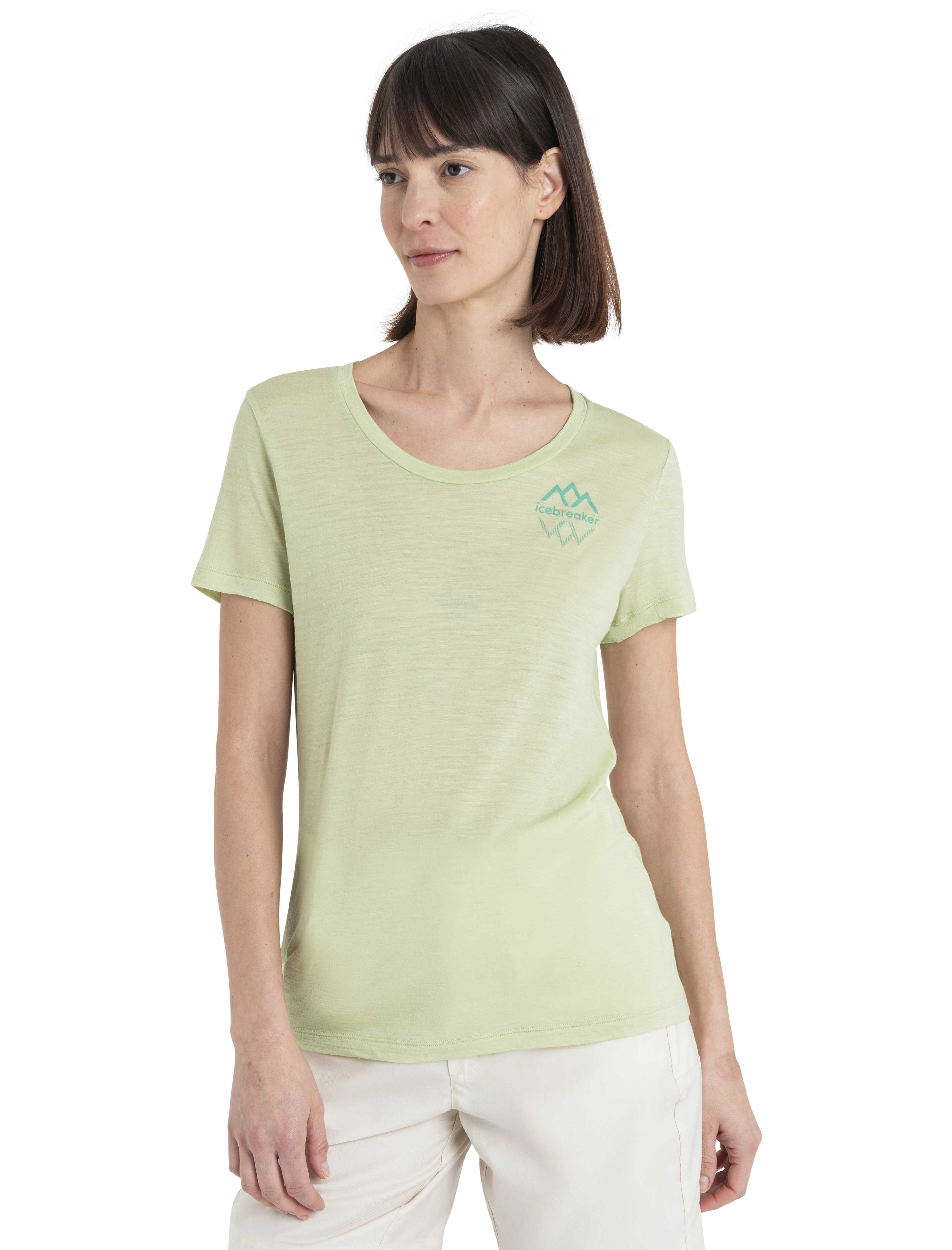 Wmns Merino 150 Tech Lite III SS Scoop Tee Logo Re