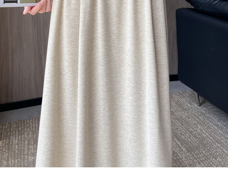 Magimomo - Hoge taille effen maxi A-lijn rok