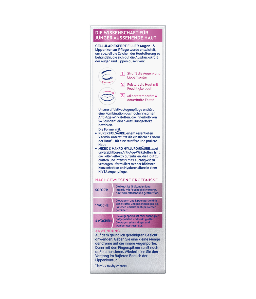 (15ml) Cellular Expert Filler Augen & Lippen Pflege (82387)