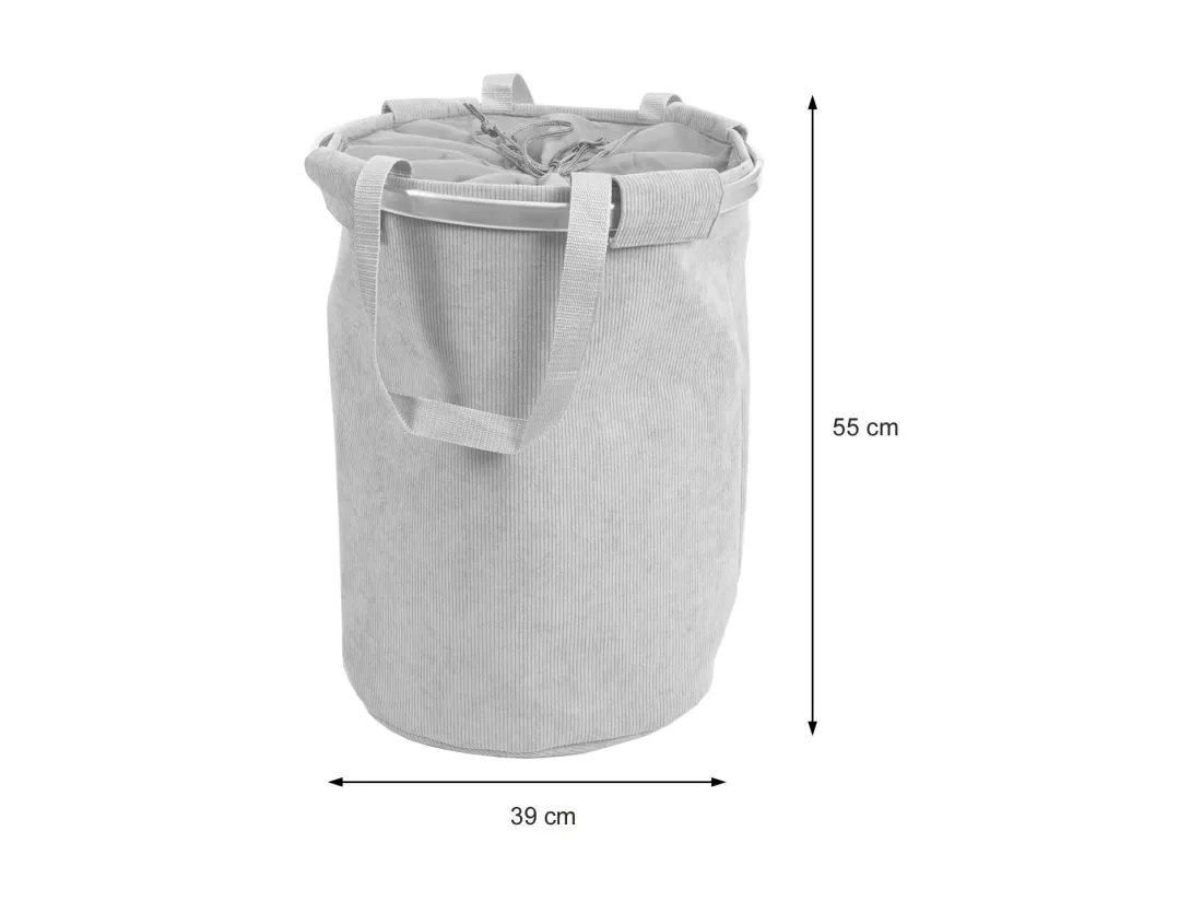 Collecteur de linge MCW-C34, velours gris