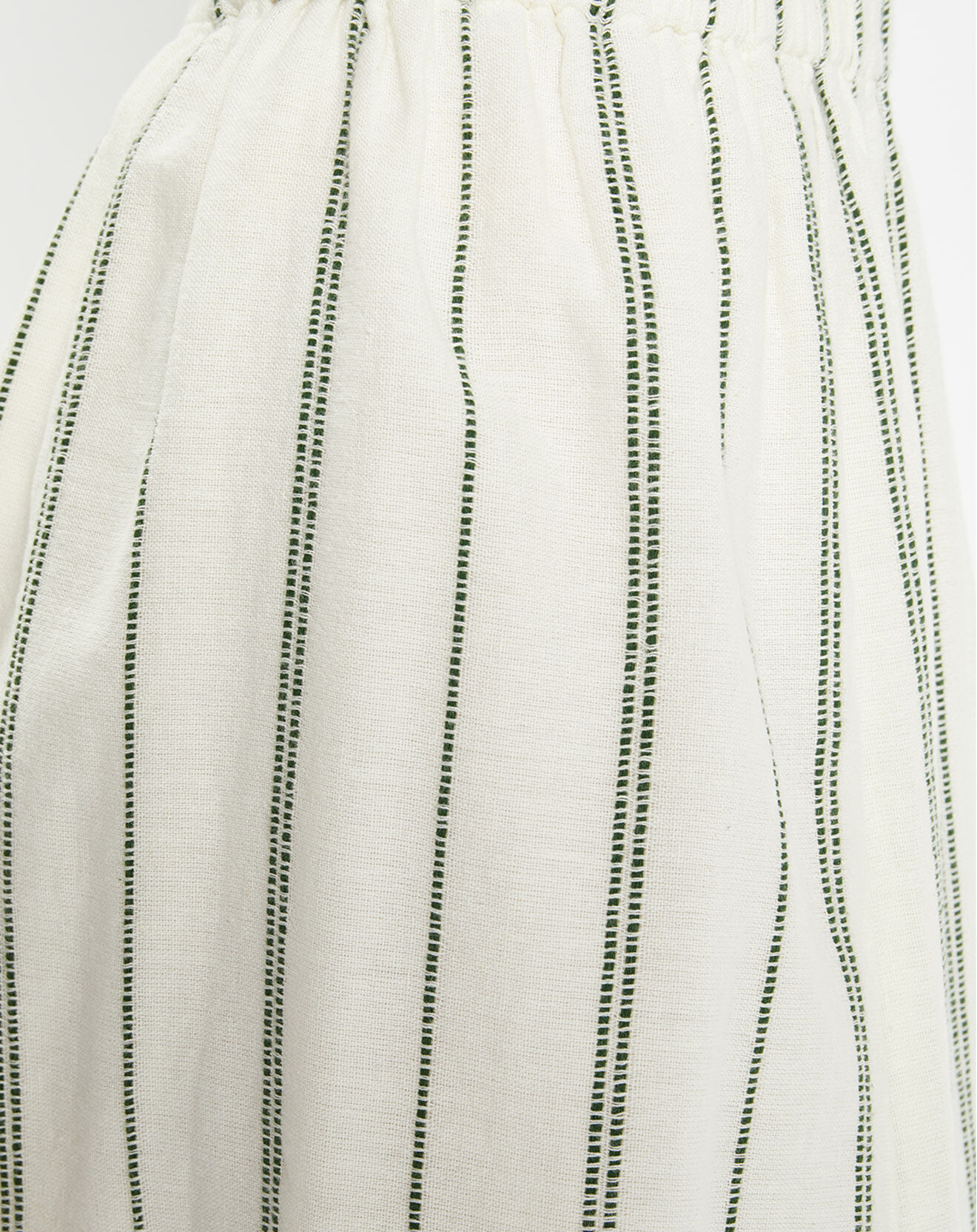 Jodhpur Jupe midi Abia en Coton à rayures blanc/vert