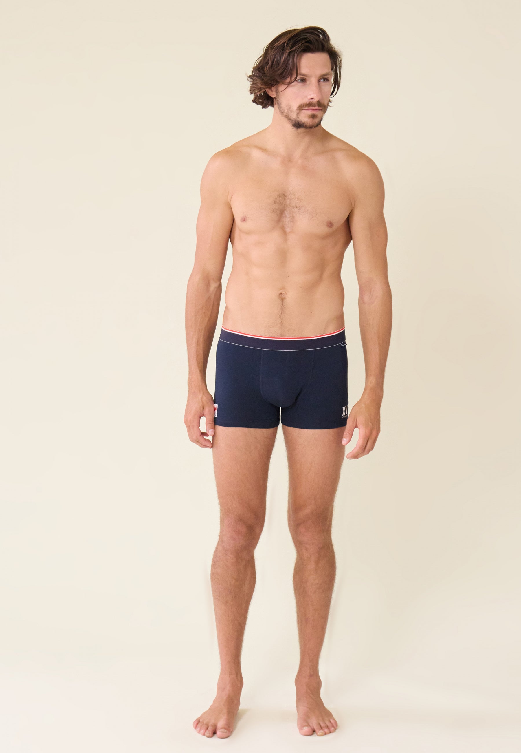 Boxer en coton-Marius Bleu Marine XV de France