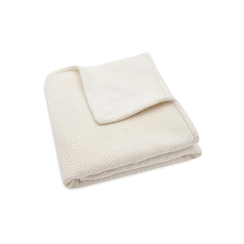Couverture berceau velvet Cosy knit - Ivory - JOLLEIN