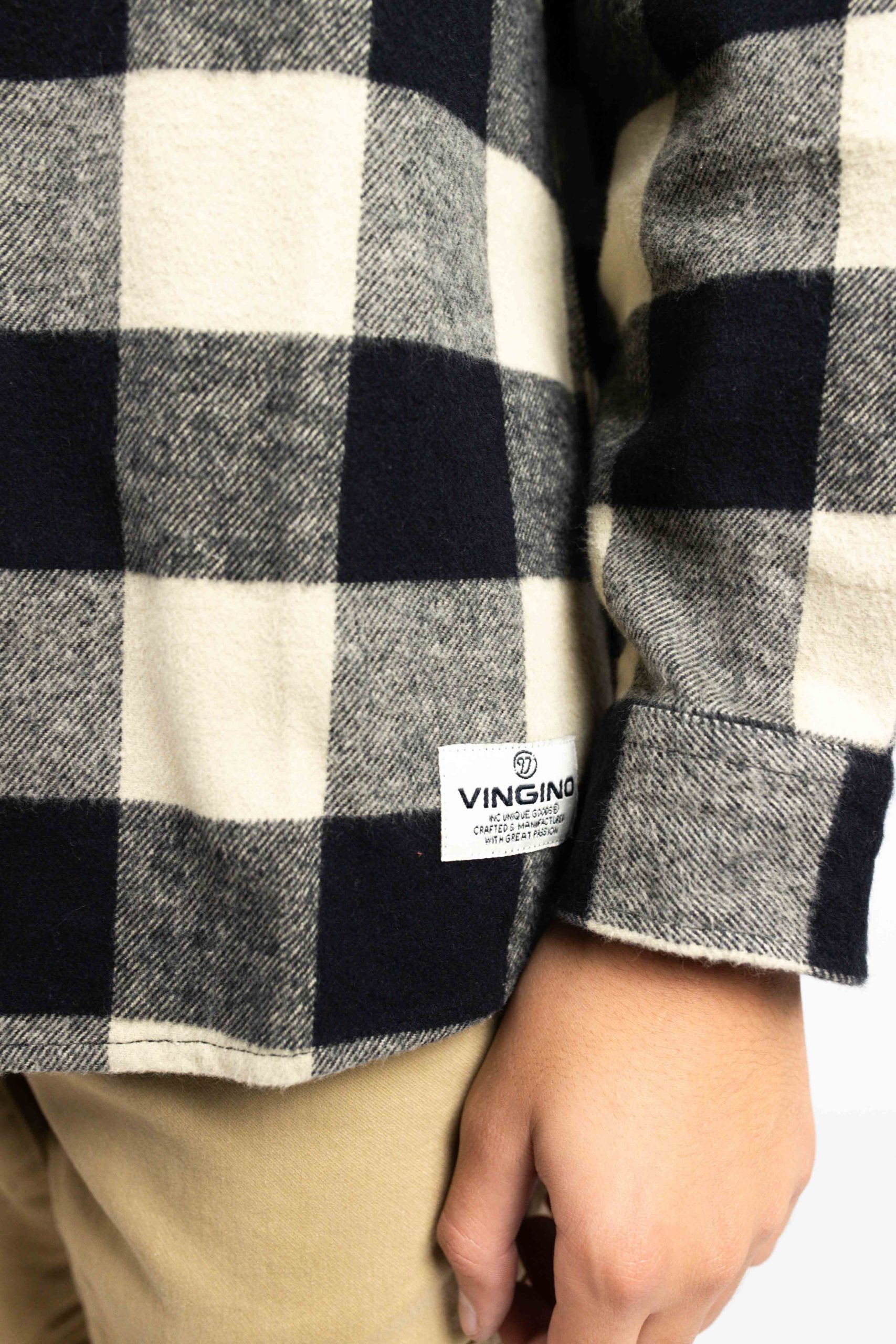 Vingino Lix Overhemd Kids Zwart/Sand