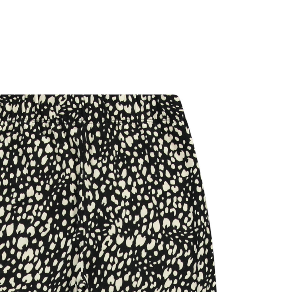 Cars flared broek PILAR met all over print zwart/beige