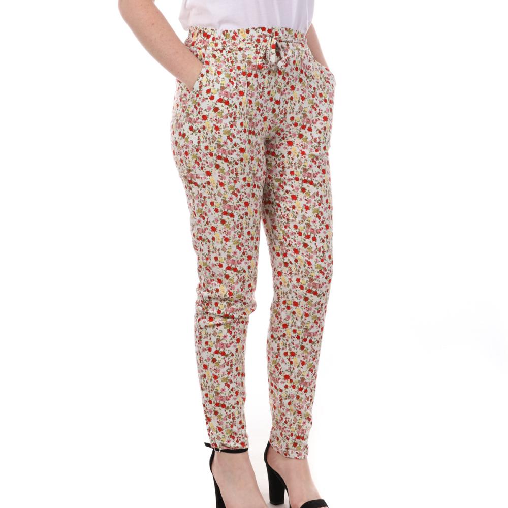 Vero Moda Pantalon Blanc Imprimé Floral Femme Vero Moda Easy