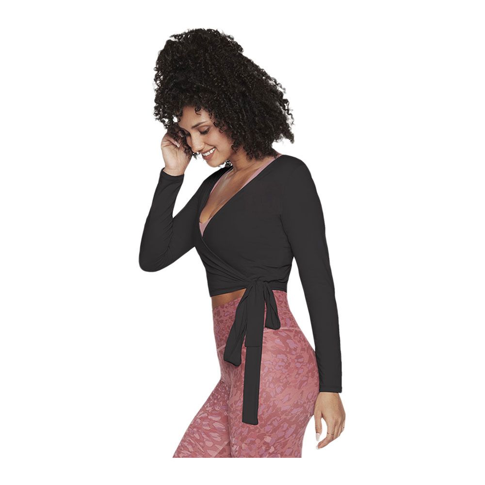 Skechers GODRI SERENE WRAP - Maillot Femme noir